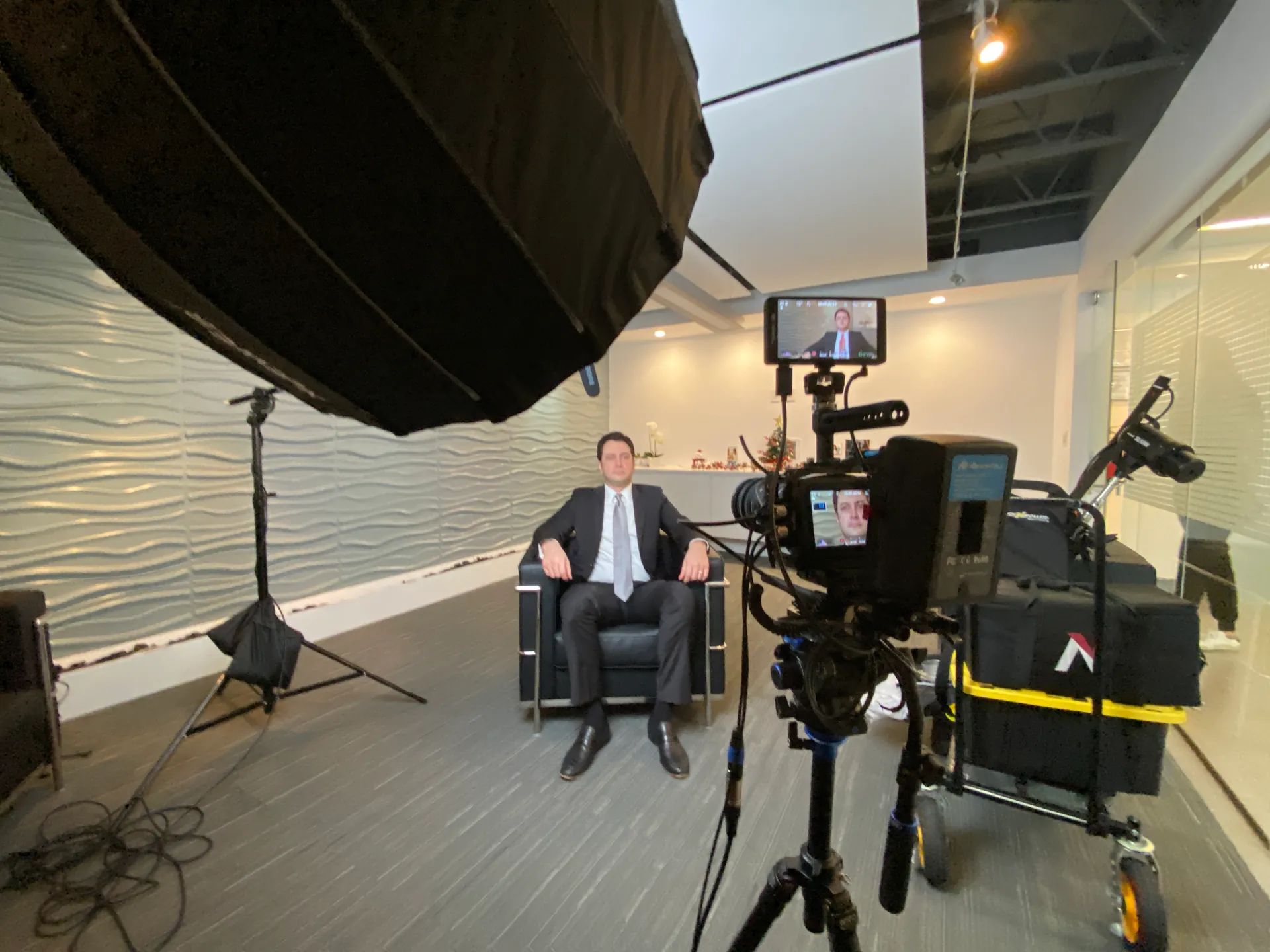 Brand video production shoot capturing a company story in Miami